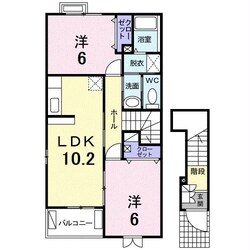 プリムローズ（駅家町今岡）の物件間取画像